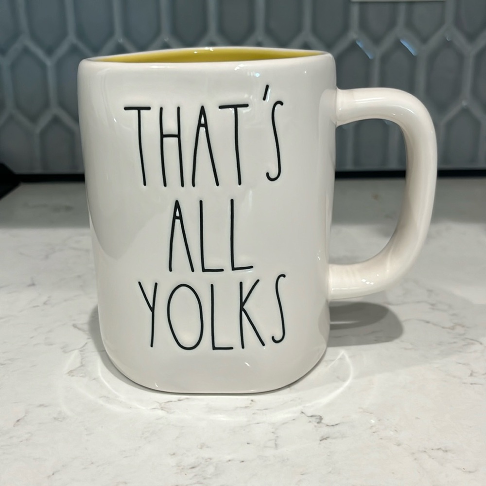 Rae Dunn “That’s all Yolks” mug